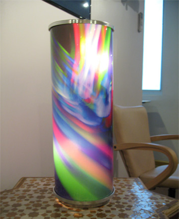 lamp on table